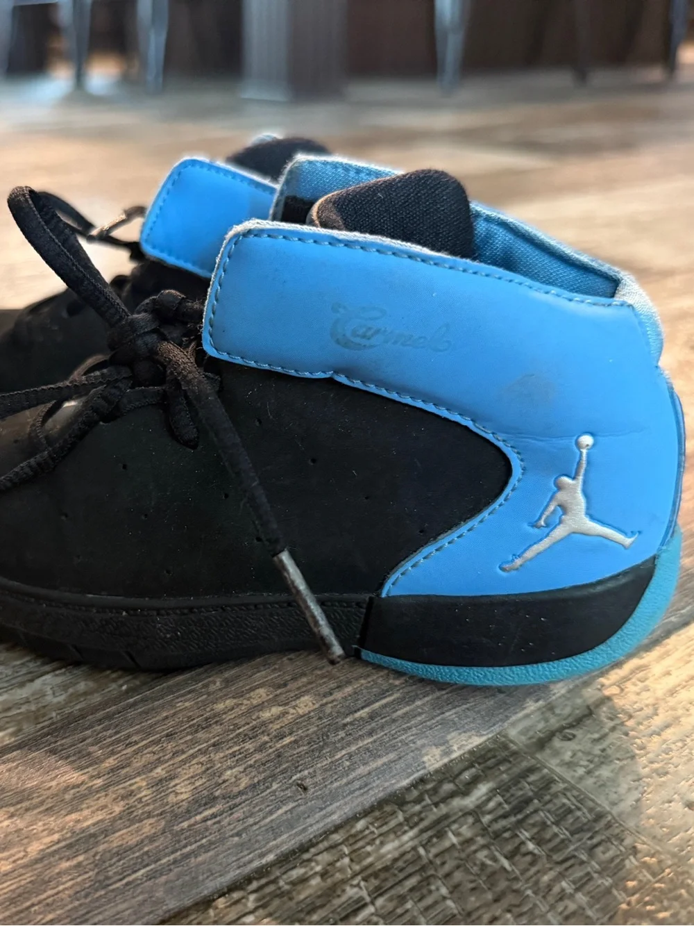 Jordan Kids High-Top Sneakers in Black and Blue